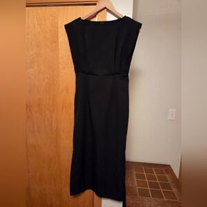 SHEIN Classic Black Midi Dress